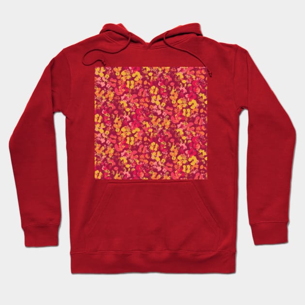 Summer Splashed Flowers Hoodie by Carolina Díaz